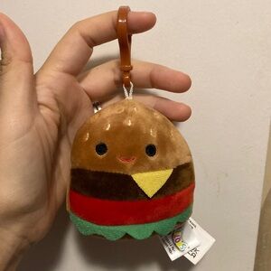 Squishmallows clip-on 3.5” cheeseburger Carl